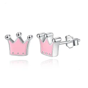 YE3145 925 Sterling Silver Imperial Crown Stud Earrings